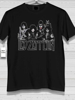 Led Zeppelin Kiss Zepplin Tour 2024 Mashup Unisex T-Shirt
